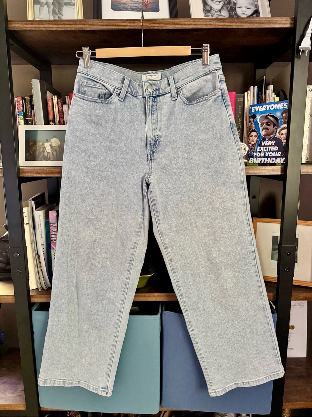 Banana Republic High-Rise Straight Fit Jeans in Light Blue